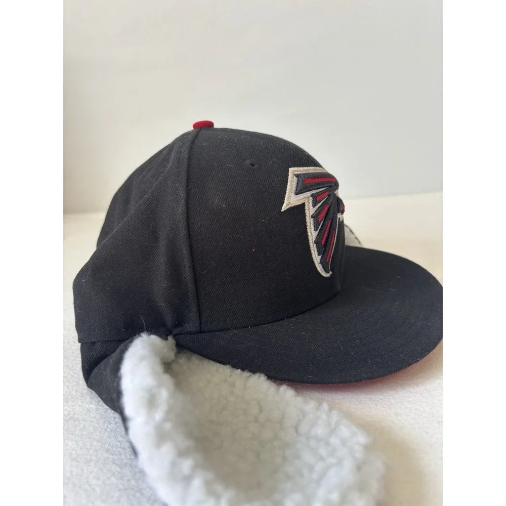 NFL Men's Atlanta Falcons Red/Black New Era Dog Ear Flat Bill Hat 7 5/8 6 Panel